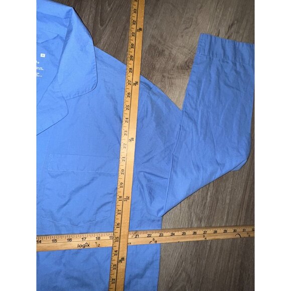 Fruit Of The Loom Mens Blue Pajama Set M Cotton & Polyester - Picture 4 of 6